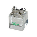 Gift Box Shape Crystal Paperweight
